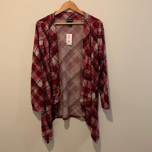 Sweaterette - Red Plaid Cardigan​​​